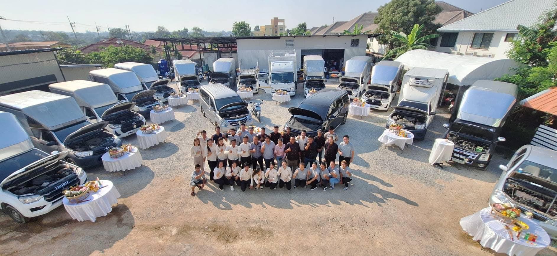 The Iris Termboon team with their catering equipment truck